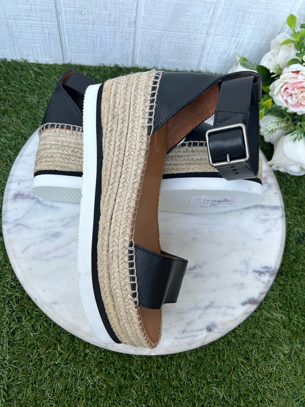 SEE BY CHLOE Glyn leather platform Espadrille Sandals $325 size 39 new - Picture 12 of 16